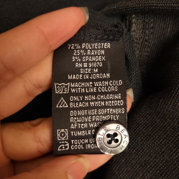 Pebble Beach Performance Men's 1/4 Zip Pullover Sweater Medium Long Sleeve Golf - Picture 15 of 16